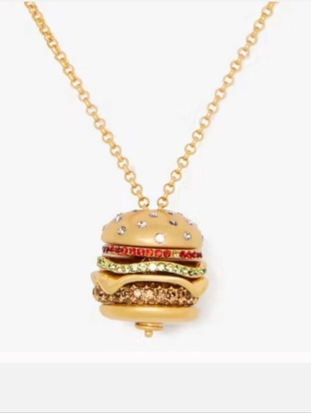 Kate Spade Fast Food Burger Pendant New
